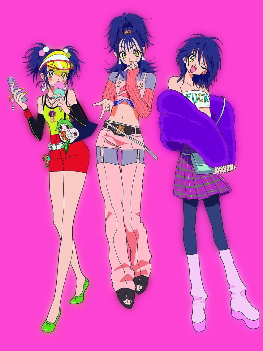 vyt-24, minako, and charlotte (pink bitch club) drawn by qmeng