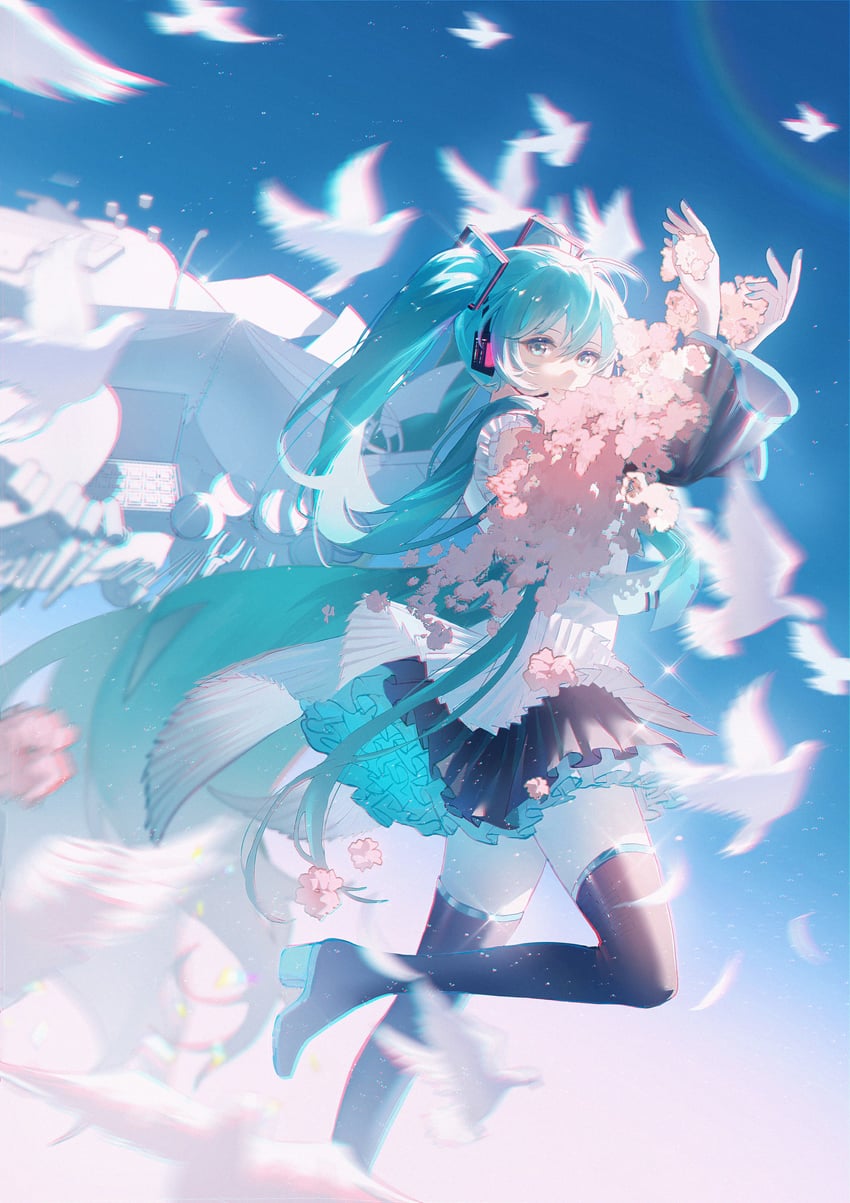 hatsune miku (vocaloid and 1 more) drawn by ji_ye_fan_sheng