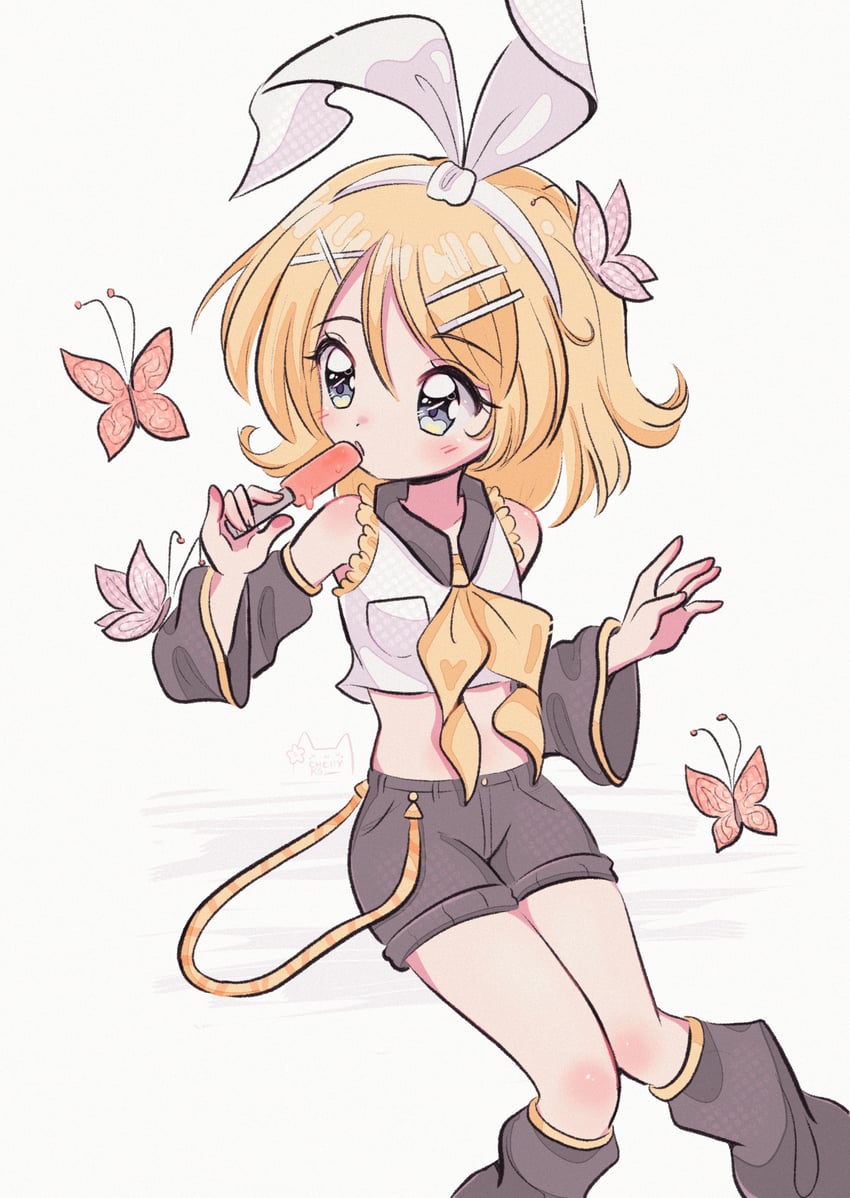 kagamine rin (vocaloid) drawn by chellyko