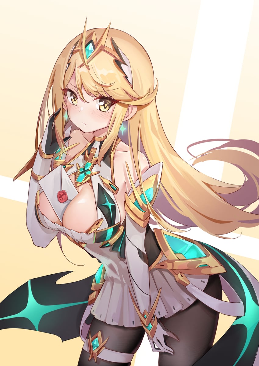 mythra (xenoblade chronicles and 2 more) drawn by scarlet_dango