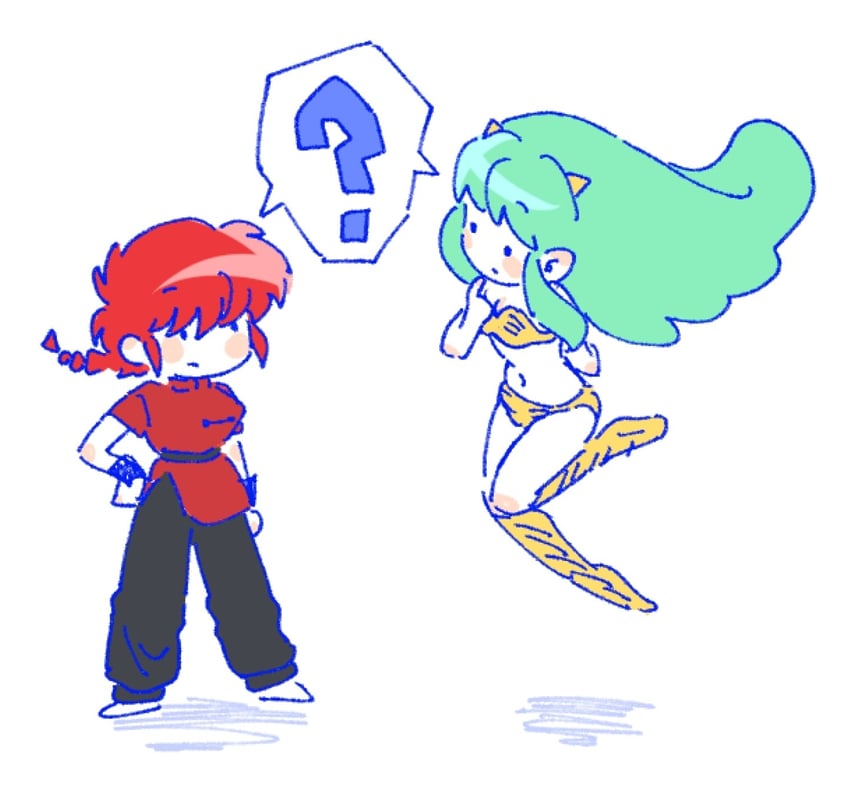 lum and ranma-chan (ranma 1/2 and 1 more) drawn by gwagdupal19299