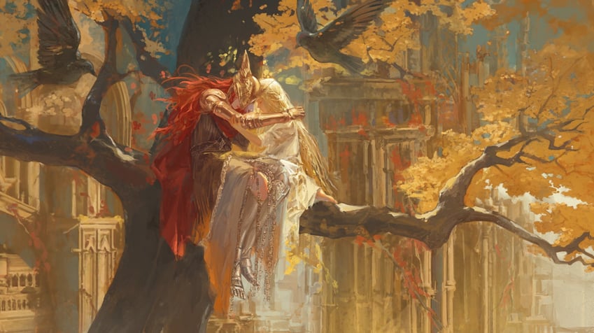 malenia blade of miquella and miquella (elden ring) drawn by chengya_huanwo
