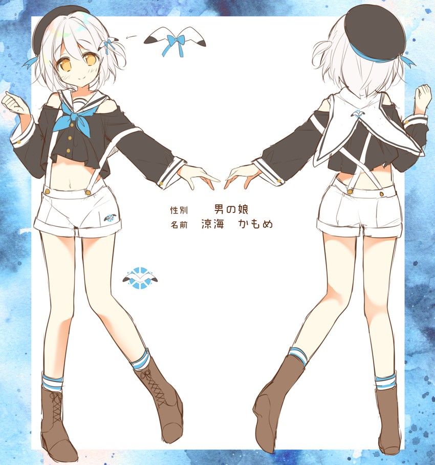 suzumi kamome (mirai akari's new virtual youtuber illustration contest) drawn by gau_(n00_shi)