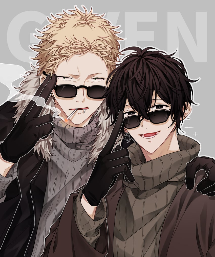 murata ugetsu and kaji akihiko (given) drawn by pinoli_(pinoli66)