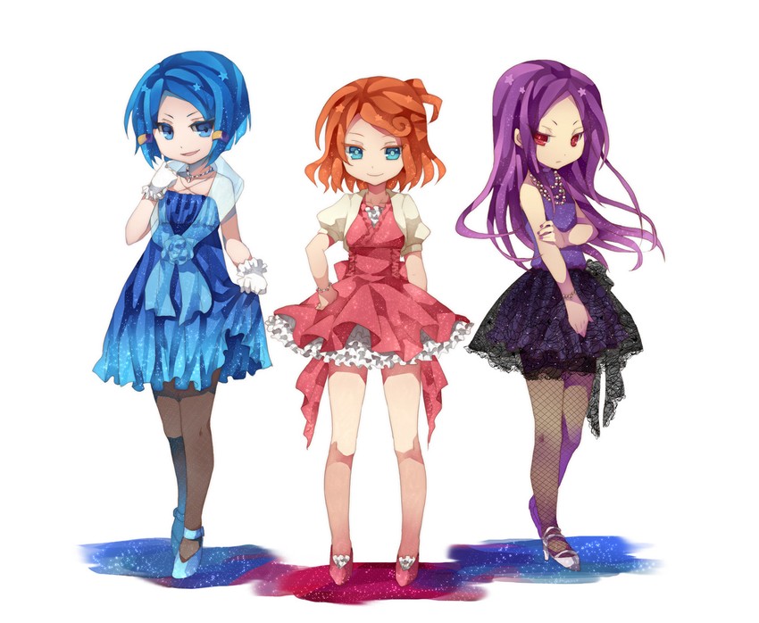 kurakake clara, hasuike an, and touchi ai (inazuma eleven) drawn by kotoko_(oxxxo)