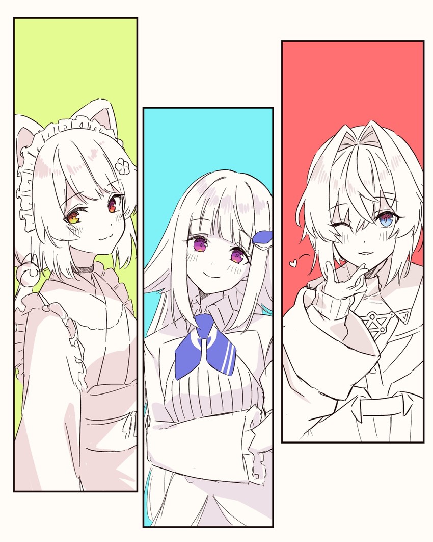 lize helesta, ange katrina, and inui toko (nijisanji) drawn by talunilu_uu3