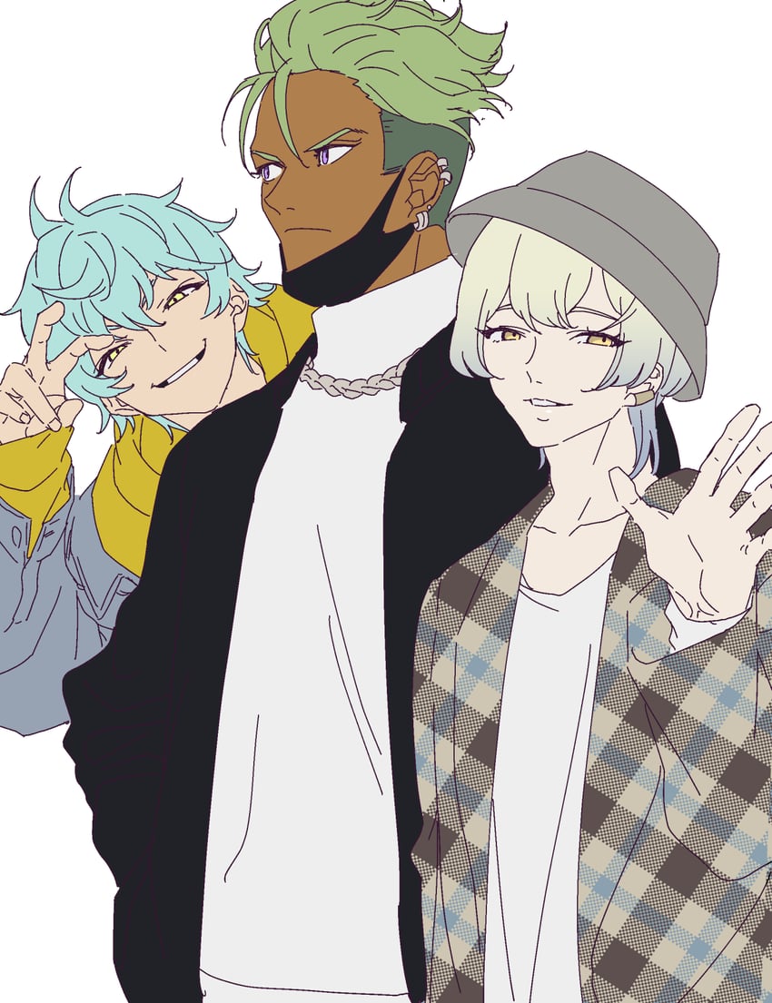 yamato alexander, kisaragi louis, and takadanobaba jouji (pretty series and 2 more) drawn by zashima
