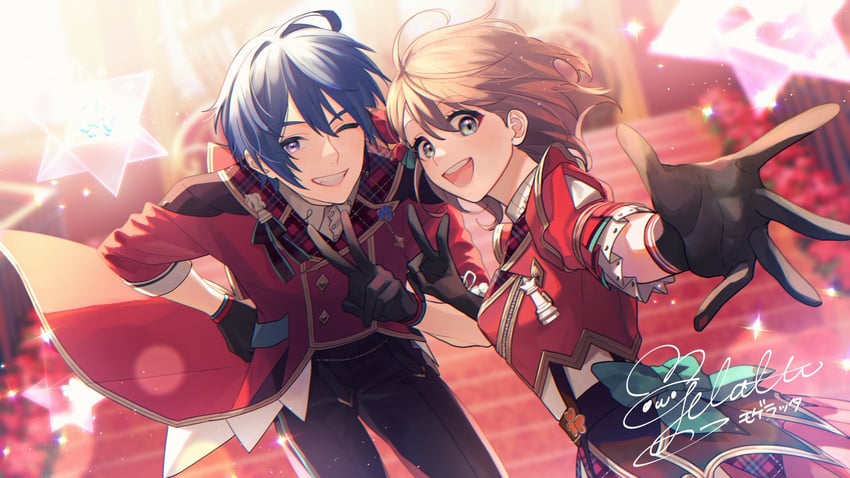 kaito, hanasato minori, and more more jump! kaito (vocaloid and 1 more) drawn by momoiro_oji