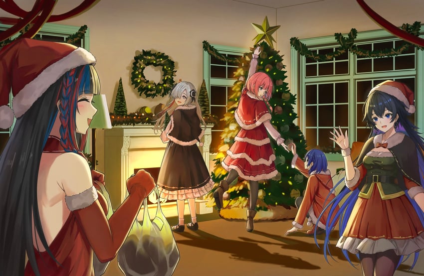 isekaijoucho, kaf, rim, koko, and harusaruhi (kamitsubaki studio) drawn by gurameso