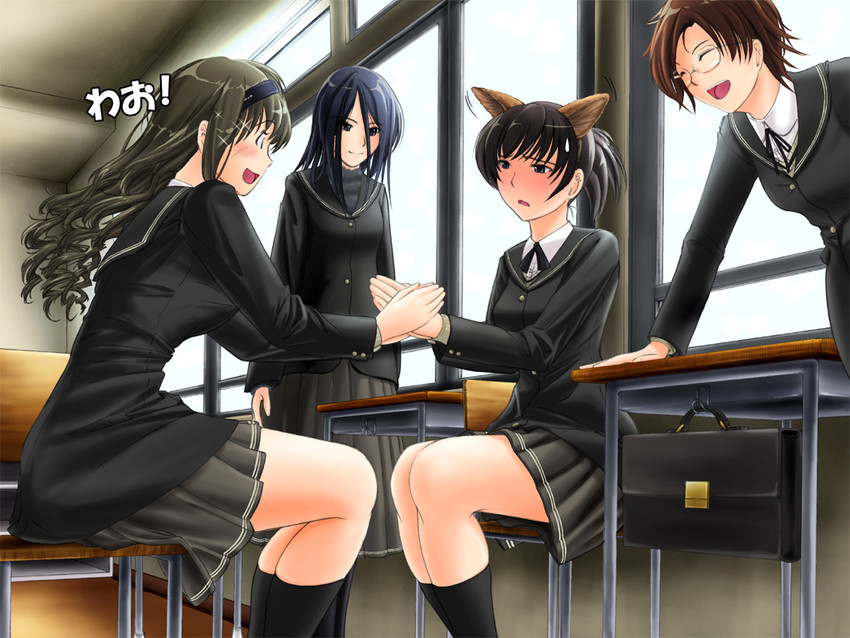 morishima haruka, tsukahara hibiki, hiba manaka, and yuzuki ruriko (amagami) drawn by northernwind