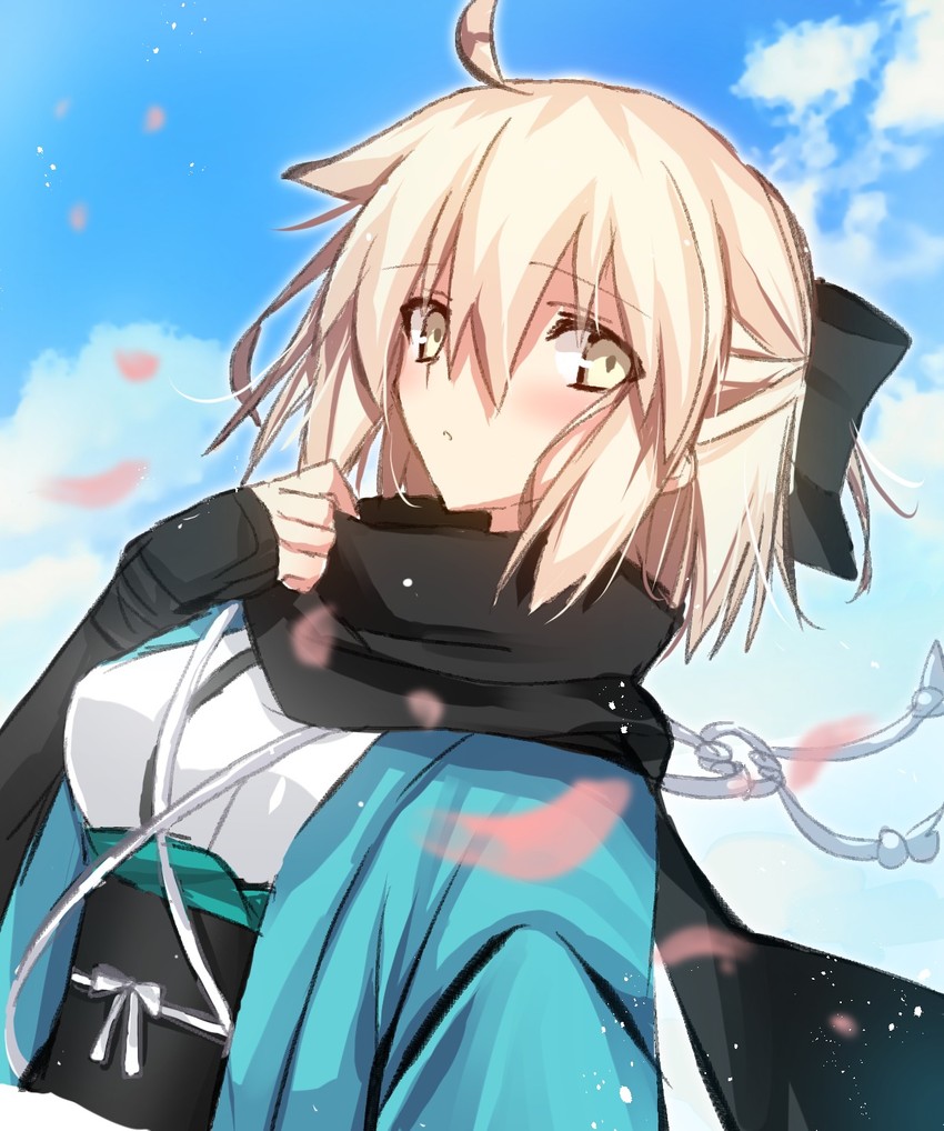 okita souji (fate and 2 more) drawn by akatsuki_(ggsy7885)