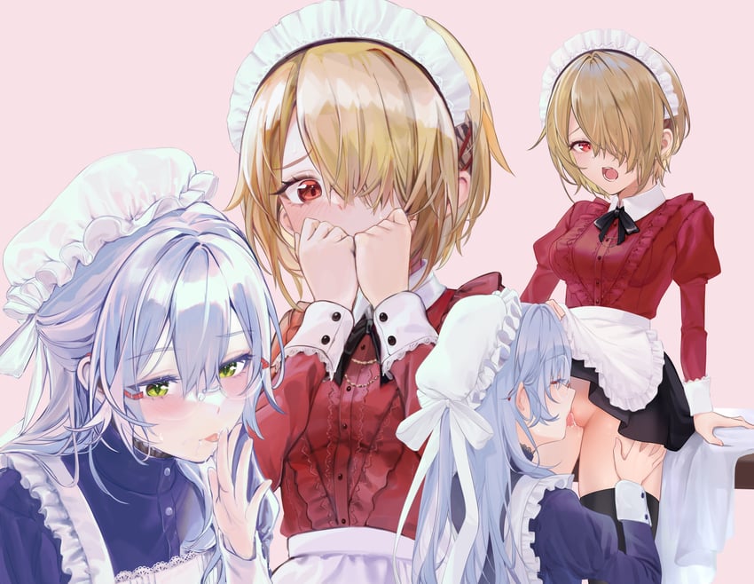 kayamori ruka and izumi yuki (heaven burns red) drawn by shroomia