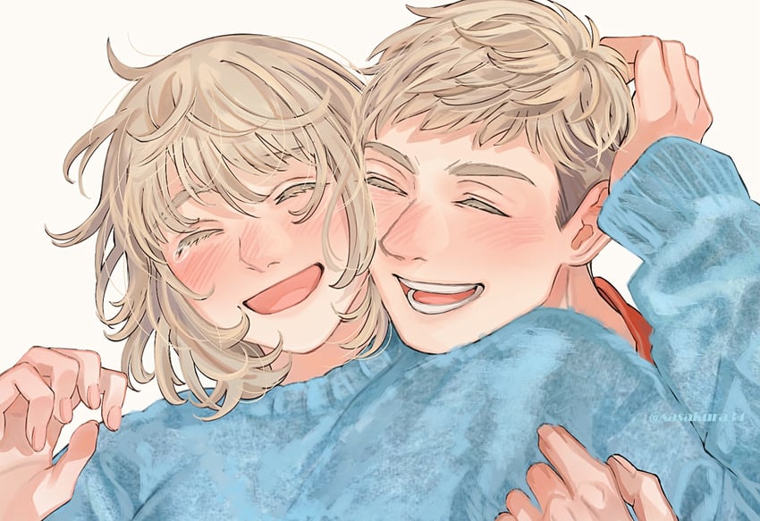 falin touden and laios touden (dungeon meshi) drawn by sasakura34