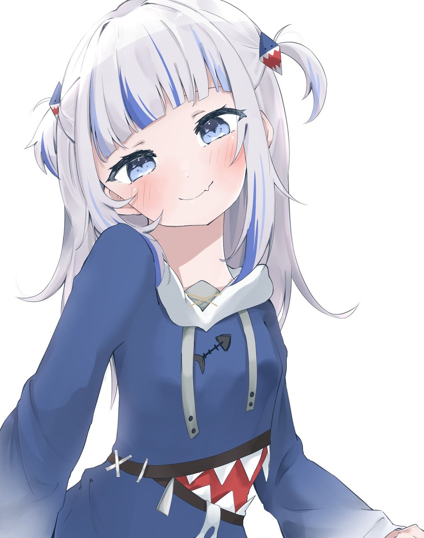 gawr gura and bloop (hololive and 1 more) drawn by uica