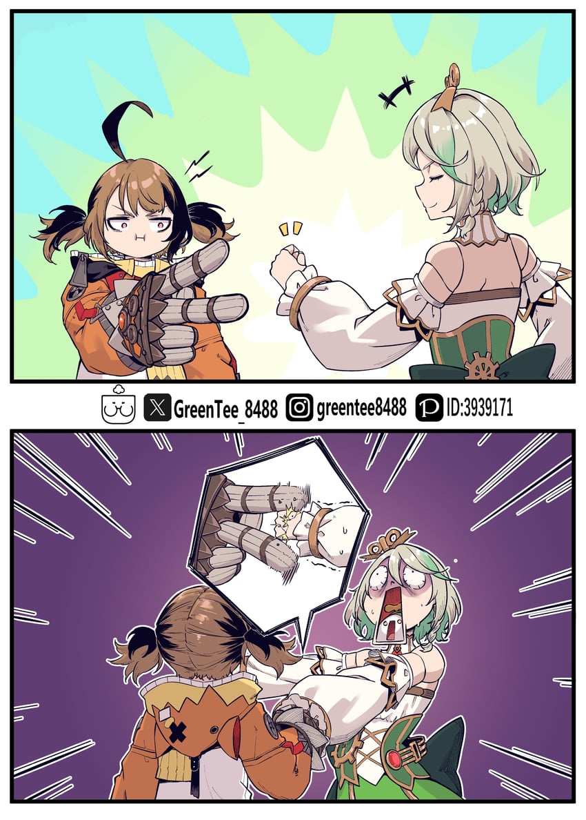 gigi murin, cecilia immergreen, and otomo (hololive and 1 more) drawn by zetsuental