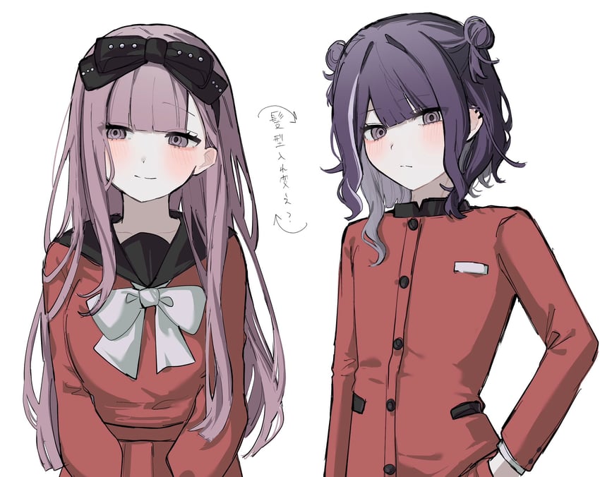 tsukumo kako and tsukumo ima (the hundred line -last defense academy-) drawn by noa_1042