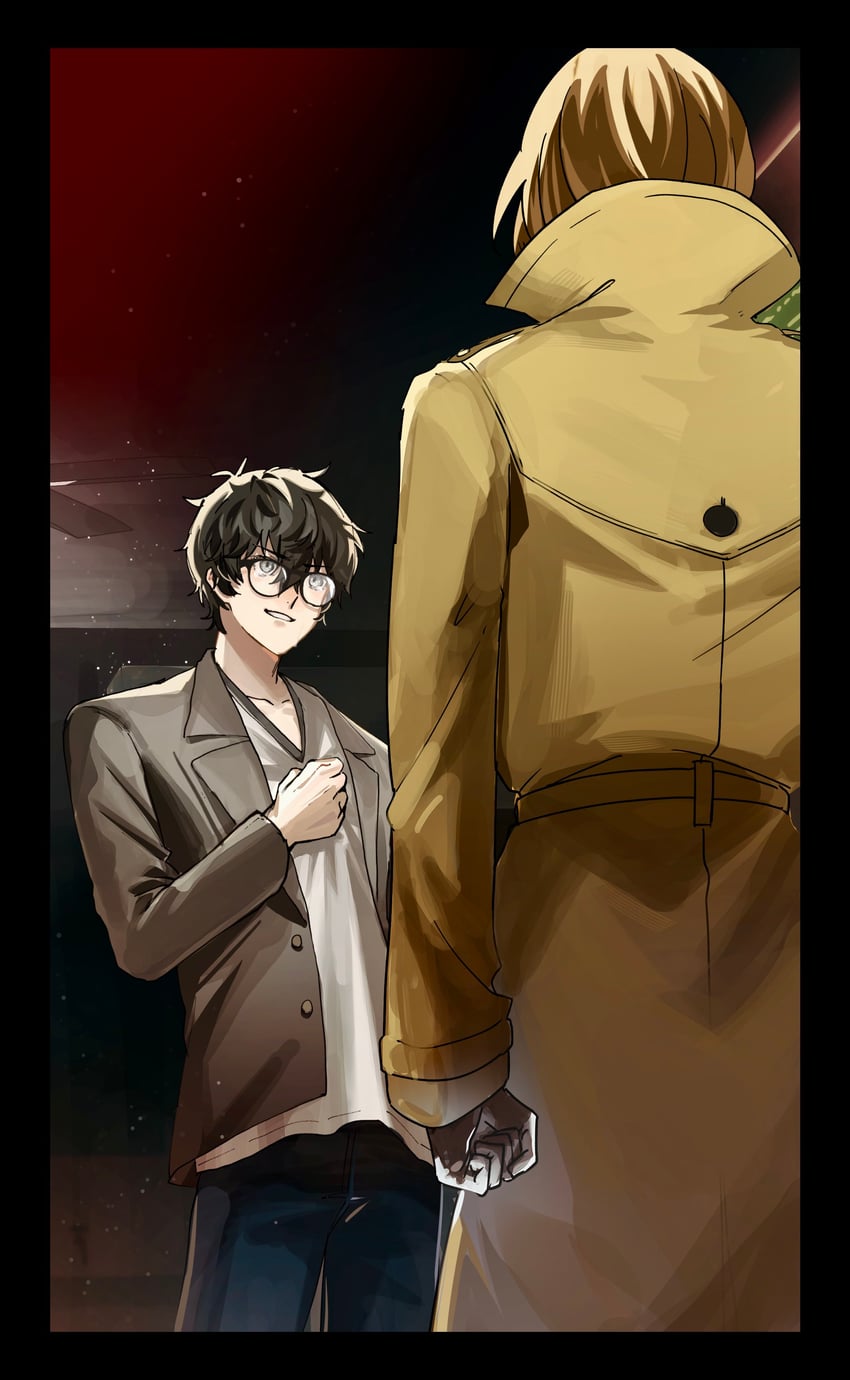 amamiya ren and akechi gorou (persona and 2 more) drawn by ore_iuse