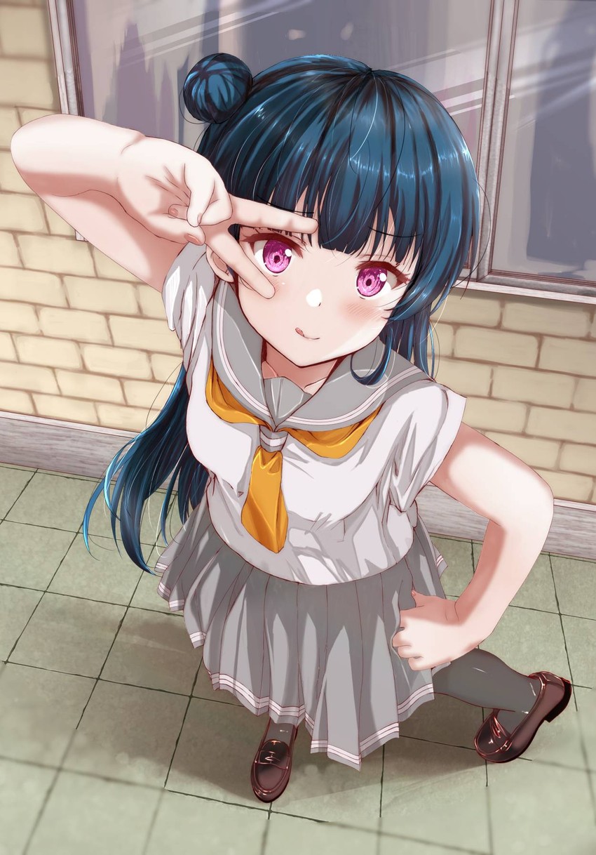 tsushima yoshiko (love live! and 1 more) drawn by fushimi_asuha