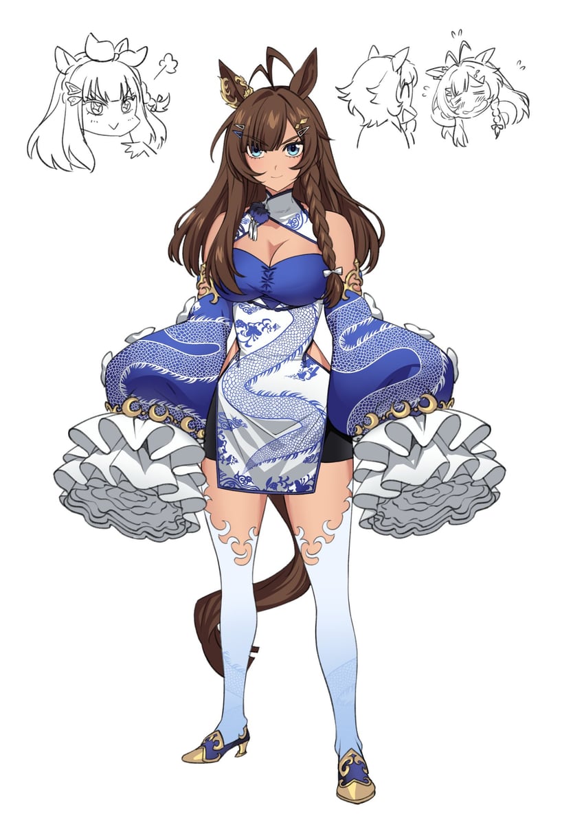 curren chan, almond eye, and lord kanaloa (original and 1 more) drawn by fukuro_(maruaru00)