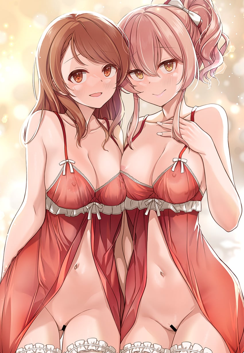 jougasaki mika and hojo karen (idolmaster and 1 more) drawn by mk_(mod0)