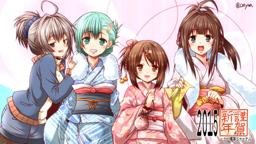 kongou, inazuma, suzuya, and aoba (kantai collection) drawn by yua_(checkmate)