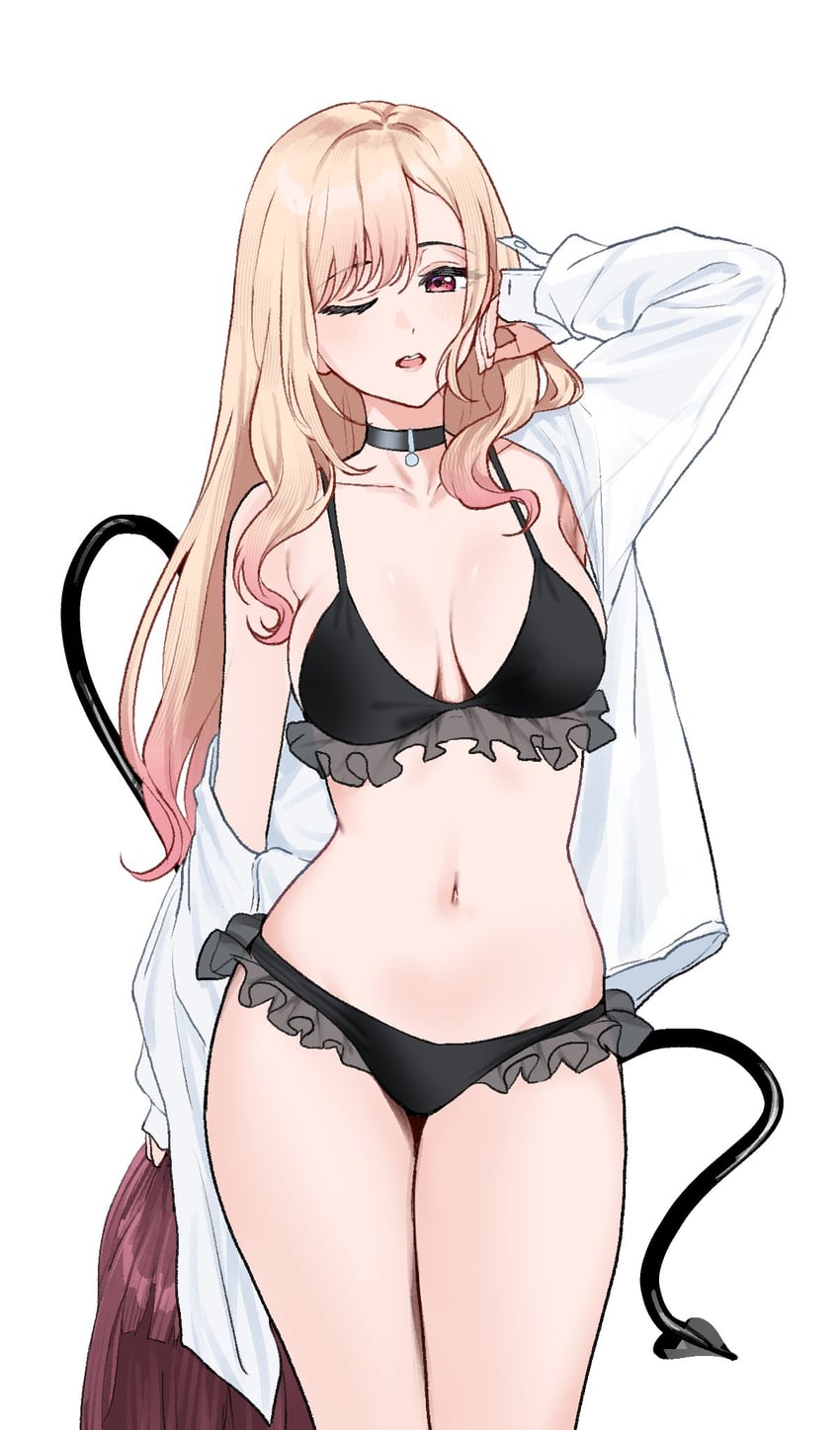 kitagawa marin and rizu-kyun (sono bisque doll wa koi wo suru) drawn by nonbire
