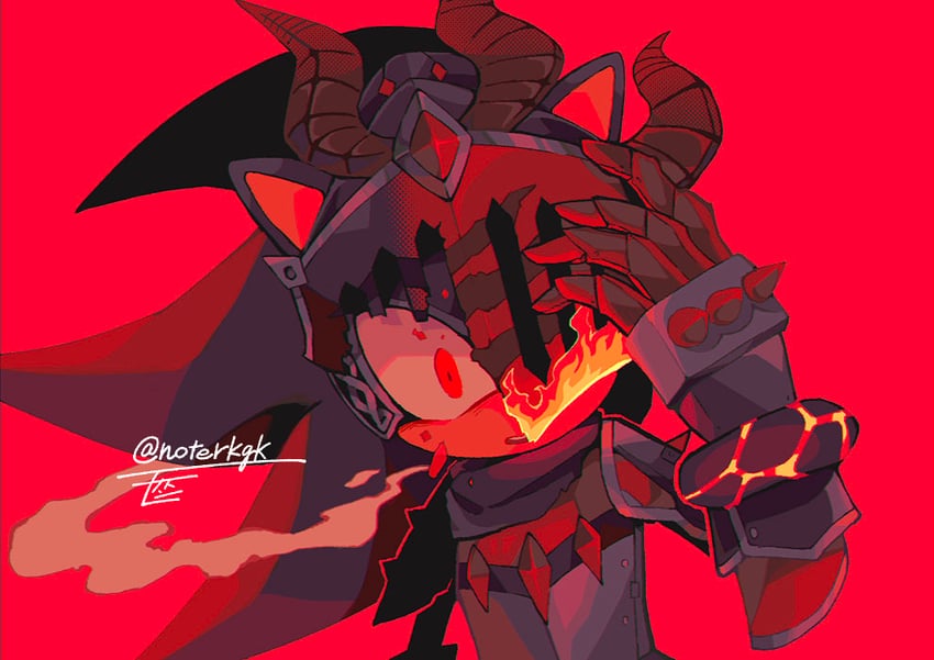 shadow the hedgehog and lancelot (sonic and 1 more) drawn by noto_(noterkgk)