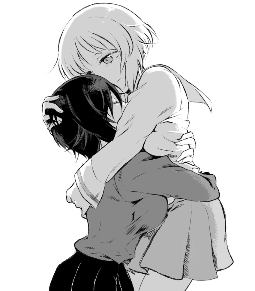 nishizumi miho and nishizumi maho (girls und panzer) drawn by moekichi