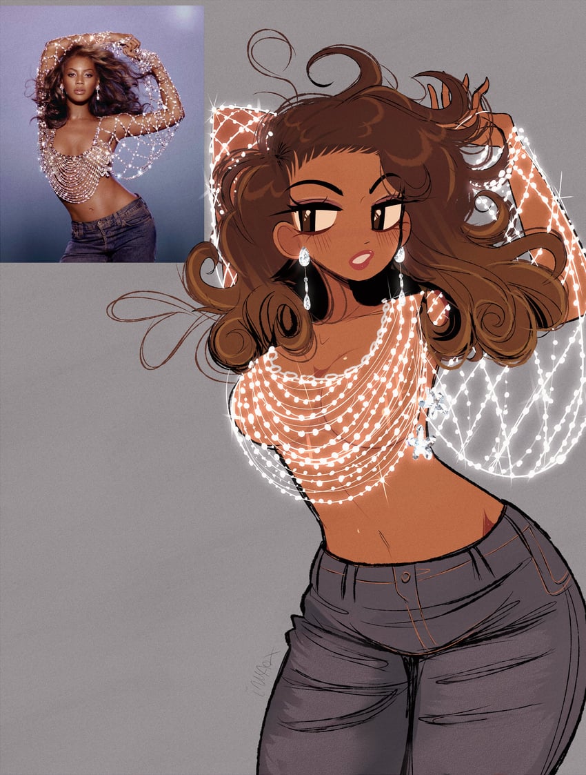 beyonce (real life and 2 more) drawn by revauri