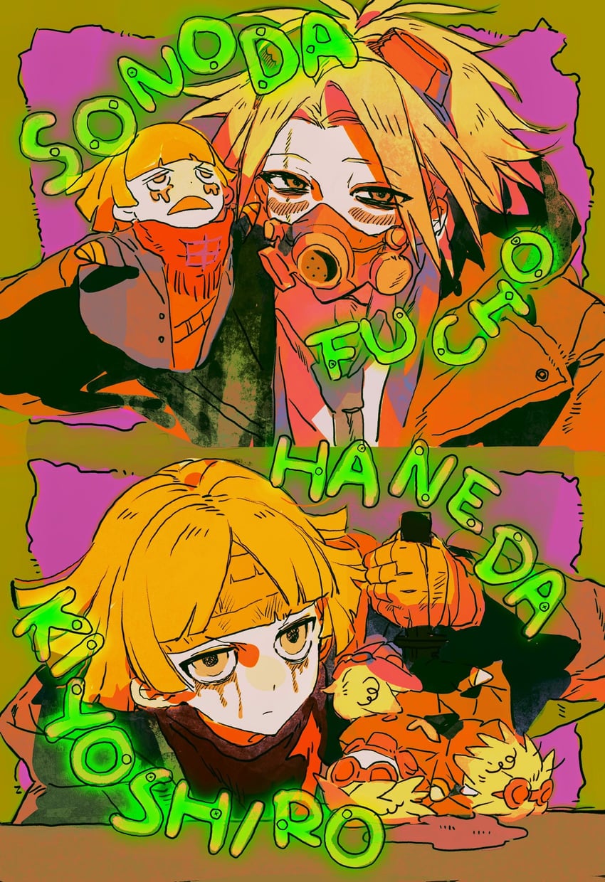 sonoda fucho and haneda kiyoshiro (tribe nine) drawn by nasix68
