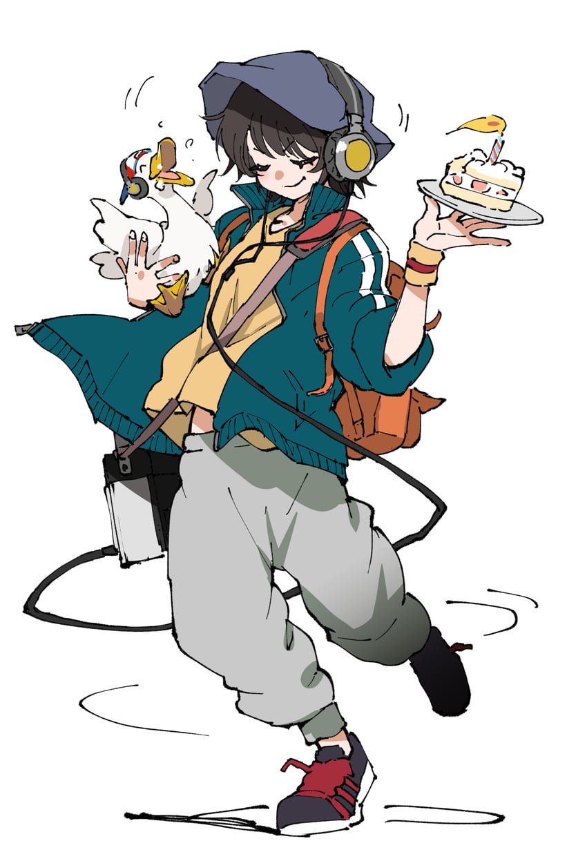 oozora subaru and subaru duck (hololive) drawn by henriiku_(ahemaru)