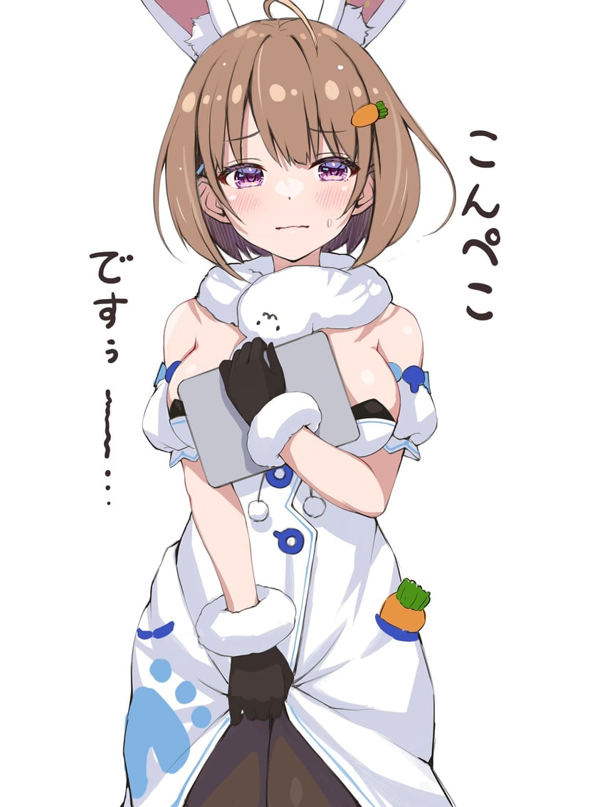 usada pekora, don-chan, and harusaki nodoka (hololive) drawn by tmo-cat