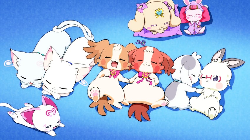 nekoyashiki yuki, inukai komugi, nekoyashiki mayu, inukai iroha, hummy, and 4 more (precure and 3 more) drawn by @est@