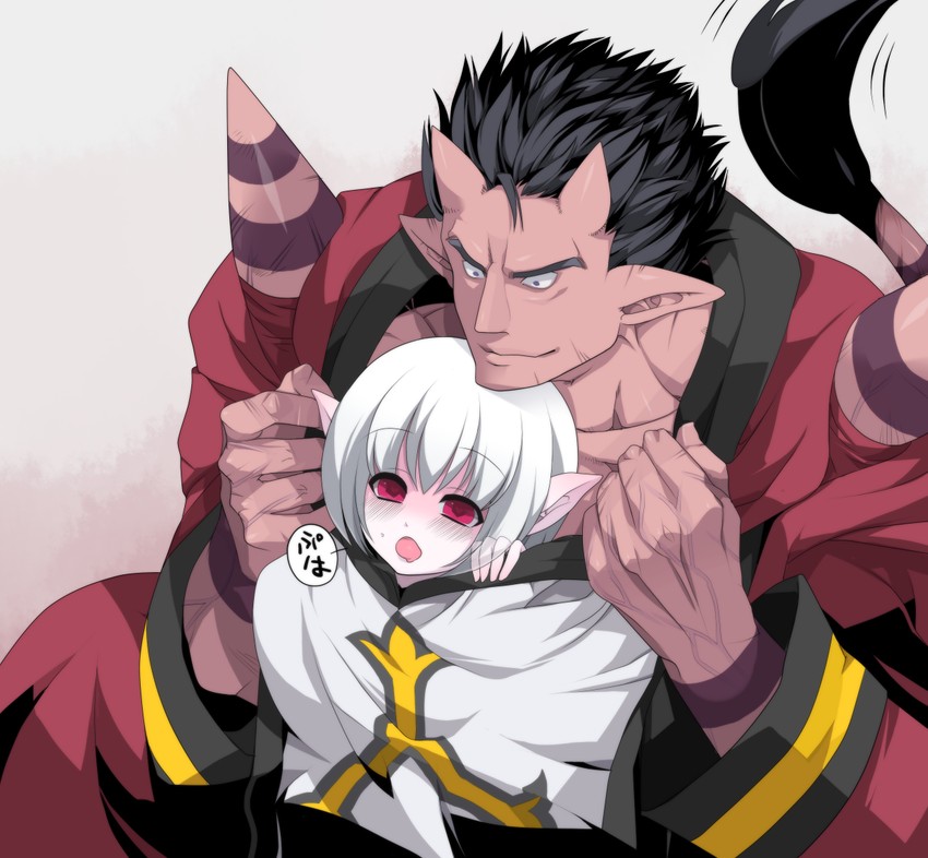 ogre and elf (dragon quest and 1 more) drawn by majin3999