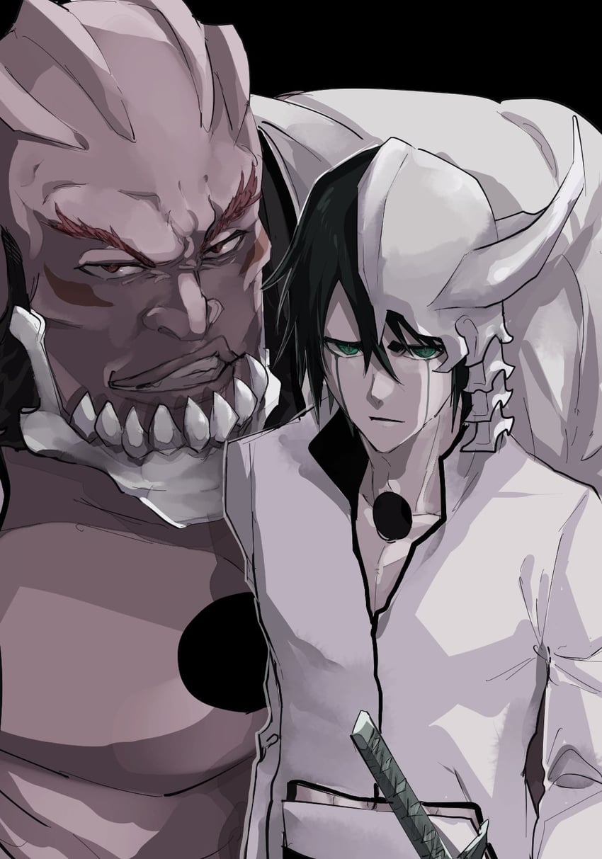 ulquiorra cifer and yammy llargo (bleach) drawn by hishui_prpr