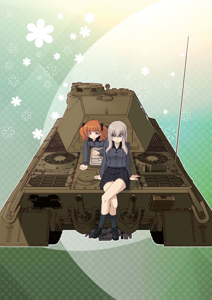 itsumi erika and rou leila (girls und panzer and 1 more) drawn by saitaniya_ryouichi