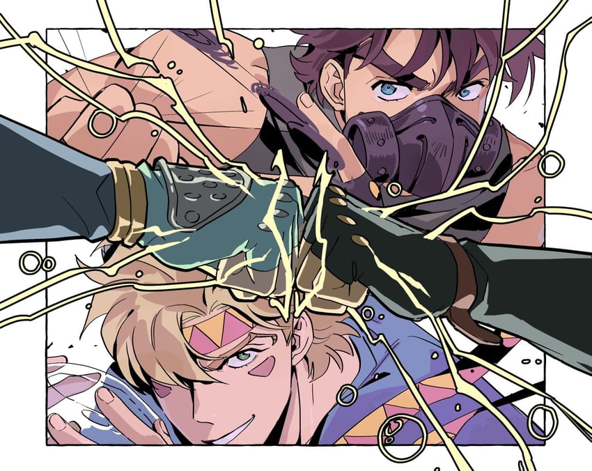 joseph joestar and caesar anthonio zeppeli (jojo no kimyou na bouken and 1 more) drawn by hakmonss