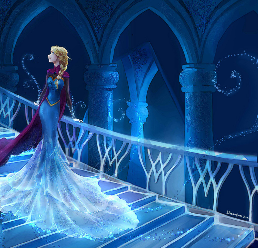 elsa (frozen) drawn by dreamfield