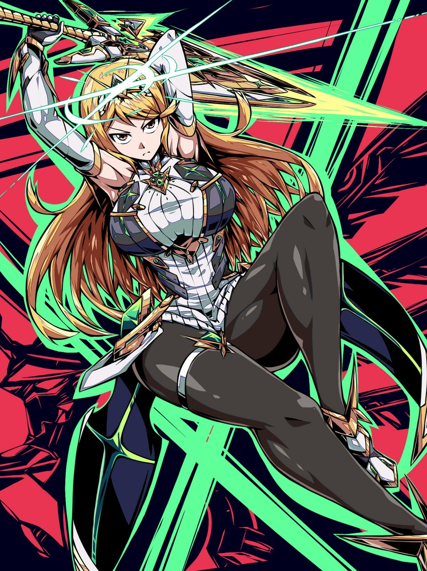 mythra (xenoblade chronicles and 2 more) drawn by shimure_(460)