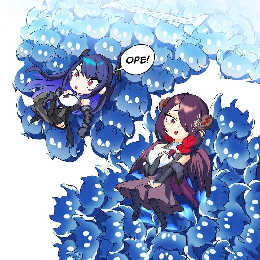 nerissa ravencroft, jailbird, and mamarissa (hololive and 1 more) drawn by yokasparetime