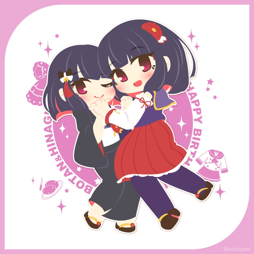 kamine botan and kamine hinagi (battle girl high school) drawn by motyomi