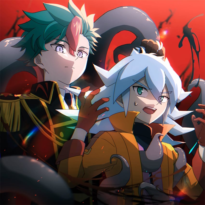yudias velgear and ryugu phaser (yu-gi-oh! and 1 more) drawn by atltax_00