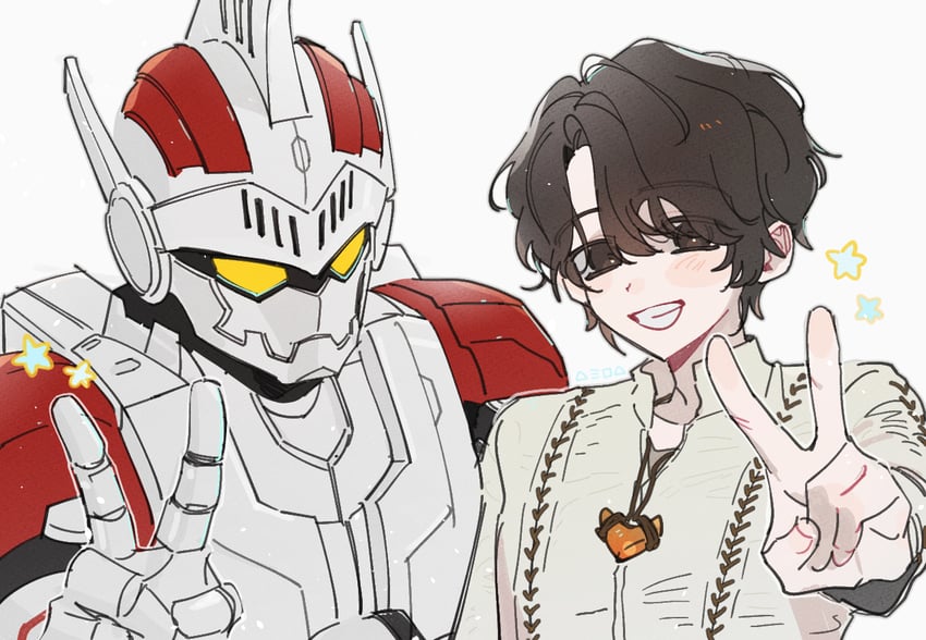 jean-bot and nao (ultra series and 2 more) drawn by mansang