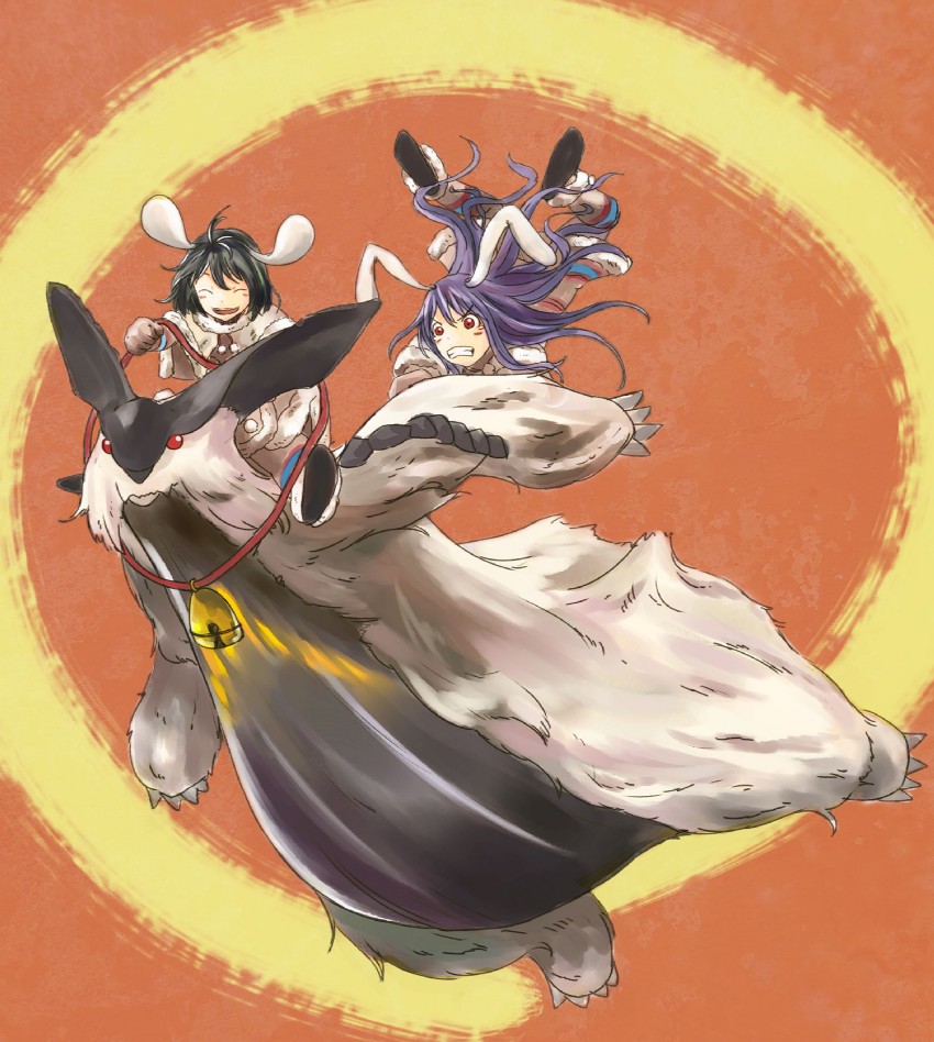 reisen udongein inaba, inaba tewi, and lagombi (touhou and 1 more) drawn by vol.7