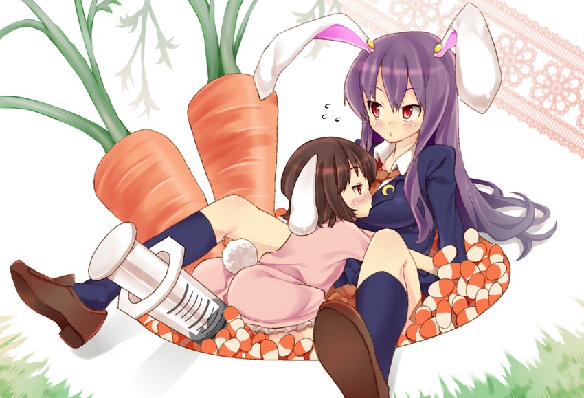 reisen udongein inaba and inaba tewi (touhou) drawn by niji_sugi