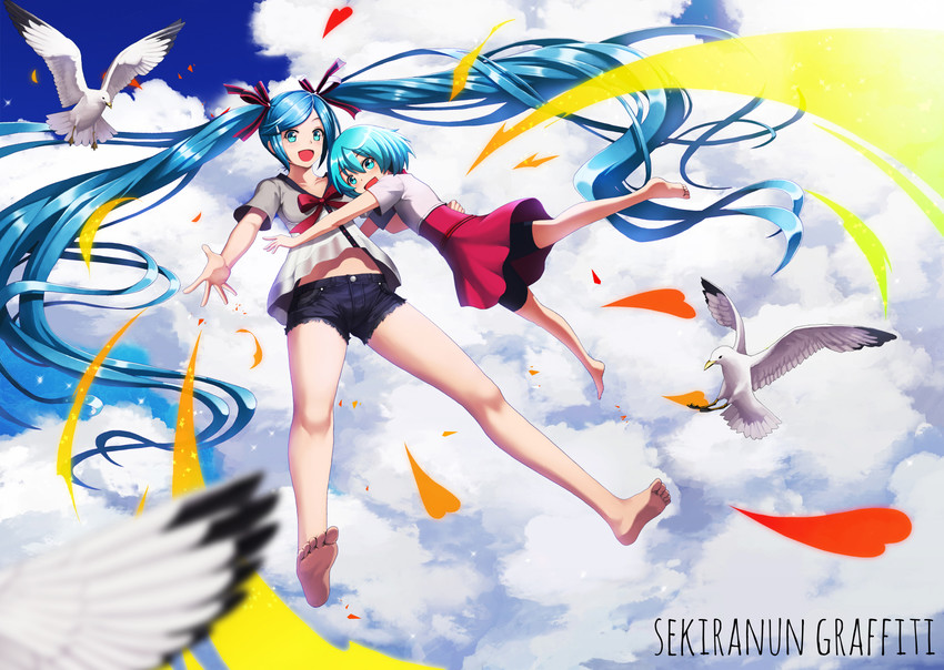 hatsune miku (vocaloid and 1 more) drawn by defiaz_(infinity)
