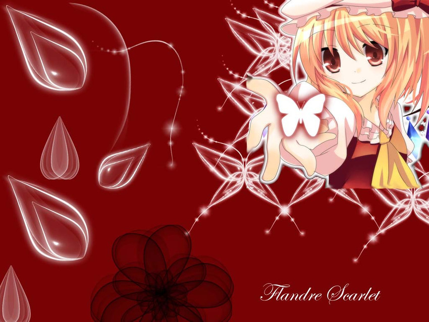 flandre scarlet (touhou) drawn by kokoro_na and misskeehl