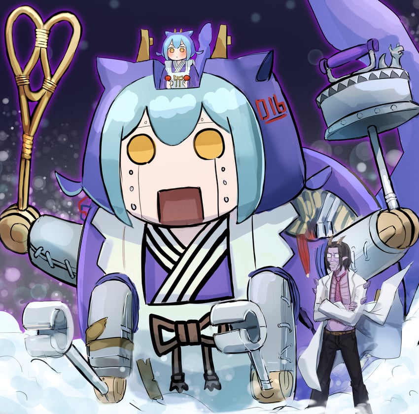 laundry dragonmaid, kozaky, and giant kozaky (yu-gi-oh!) drawn by hatano_kiyoshi