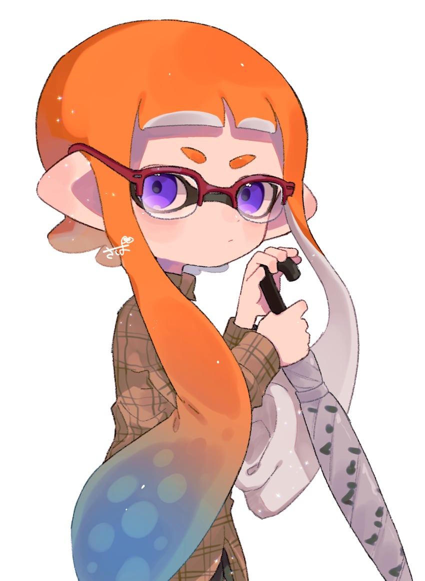 inkling player character and inkling girl (splatoon) drawn by sabata_saba