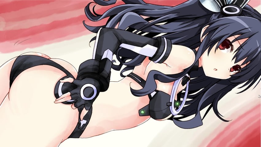 uni and black sister (neptune) drawn by iwashi_dorobou_-r-